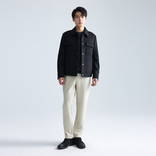 Lilang Fashion Fashion Men's Clothing [Textura Jacquard] Abrigo de lana de lana de lana de lana de lana de lana.