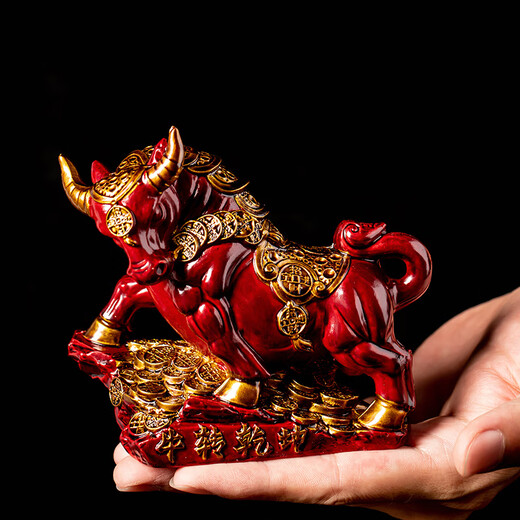 Porcelain brand tea Ox turns color color-changing tea pet ornaments Zodiac tea play tea table creative personality interesting can raise tea table accessories <Battle Cow> Color-changing tea pet