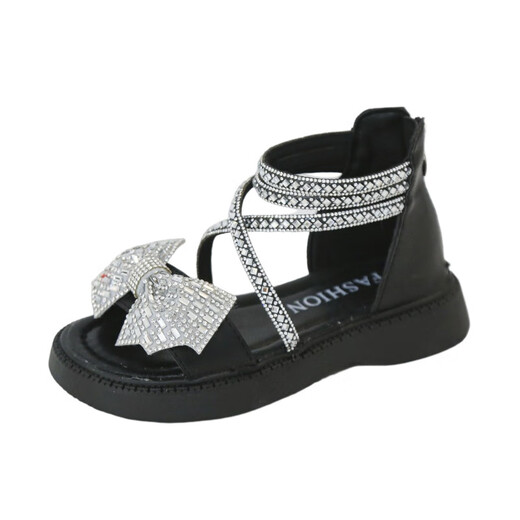 G.duck Little Yellow Duck Girls Sandals 2026 Summer New Children's Shoes Soft Bottom Internet Celebrity Princess Shoes Female Baby Fashion Children's Shoes White 30 Inner Length 18.5 cm