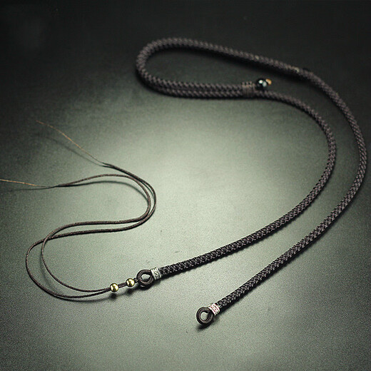 Mengyi Dzi bead lanyard crosses the collarbone of the halter neck, hand-woven men's and women's necklace rope, Tibetan jade pendant rope, simple style