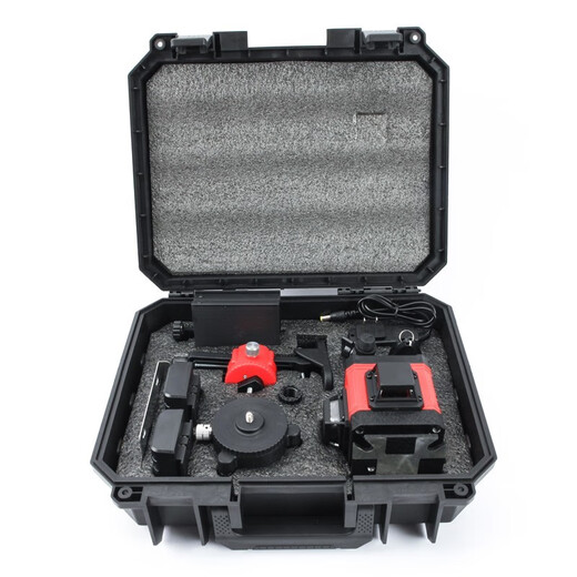 Kraftwell Infrarot Level mit hoher Präzision, starker leichter und dünner Linie, automatisches Nivellieren von grünem Licht und blauem Outdoor-Gebäude im Freien mit tragbarem Laser-12-Linie-Level mit zwei Strom und einer Ladung JG3892A