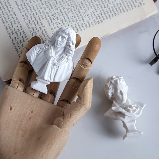 ZSTO David head plaster sculpture ornaments Nordic ins style sketch mini small plaster statue creative desktop decoration David medium size 15CM