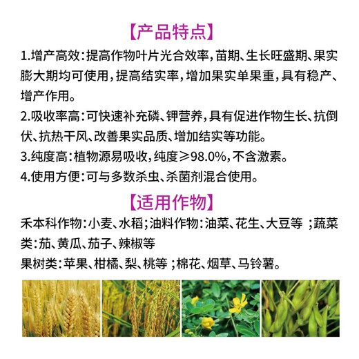 Jingbo Jin Potassium Plant Source Potassium Dihydrogen Phosphate Rapid Phosphorus and Potassium Supplement Plant Nutritive Fertilizer Stable and Increased Yield and Resist Lodging 1KG*10 Bags