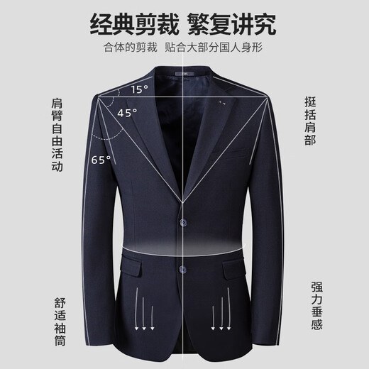 SHANSHAN SUT Men a los hombres de cuatro estaciones para hombres Blazer Blazer Slim Groom Vestido de novia Solid Traje Traje de traje de traje de traje formal (incluido el chaleco) M 170/88a (46)