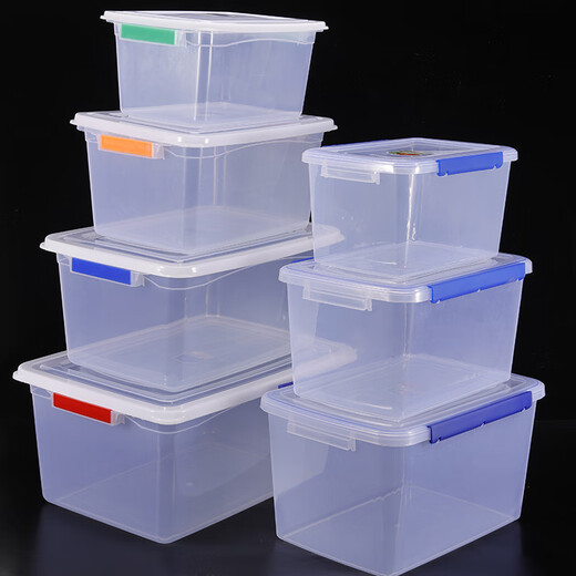 Boîte en plastique Freshkeing Boîte à scellée transparente rectangulaire avec couvercle Grande boîte de rangement commercial Stocke