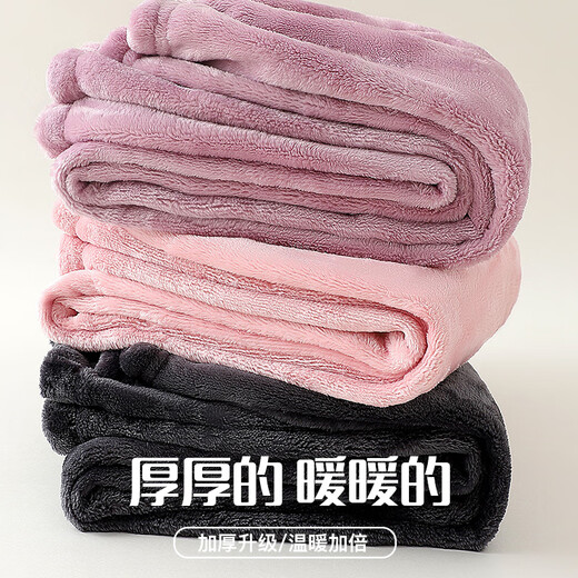 Langsha pajama pants women's trousers autumn and winter plus velvet thickened flannel large size warm pants coral velvet home pants purple L