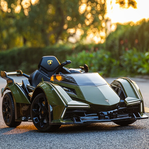 
Star Lulamborghini children's electric car four-wheel baby remote control baby toy car men and women can sit on people Military green [skin seat + soft tire + 12V14AH]