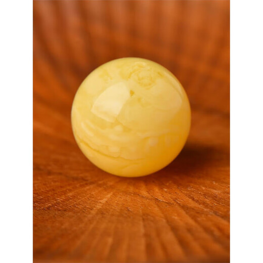 Moyun natural beeswax single bead, old wax bead, chicken oil yellow loose bead, single amber bead bracelet, waist bead, top bead, bracelet accessories, full honey chicken oil yellow 6mm, 0 carat each