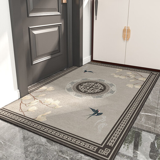 Gudie Chinese-style door entry door floor mat entry door mat entry anti-slip mat home entrance door Xiangyun Happy-Blue 120 180cm rectangular
