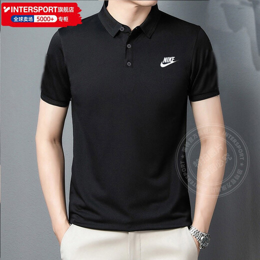 耐克（NIKE）短袖男 25夏季新款运动服休闲跑步健身训练服宽松T恤网球POLO衫 FN3895-010/偏大一码 XL