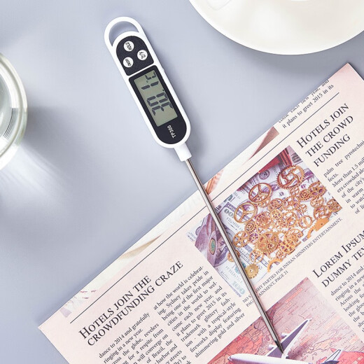 Youlaifu probe type kitchen food coffee thermometer water temperature meter oil temperature baby milk temperature electronic thermometer 304 stainless steel large screen digital display three-second temperature measurement electronic thermometer
