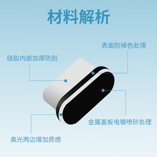 Rigorous Type-C mobile phone charging port dust-proof plug for Huawei round port vivo Xiaomi oppo dust-proof sticker metal material plug anti-dust plug C port plug Type-C charging plug 2 pieces black + anti-loss device Honor 70/Honor 70Pro