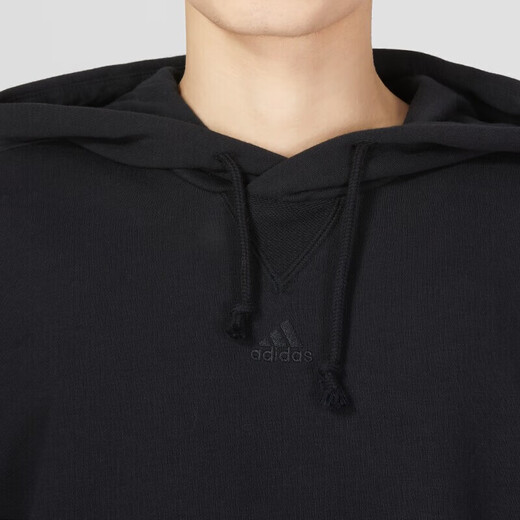 
Adidas Sweatshirt Men's 2024 Spring and Autumn New Sportswear Knitted Hooded Top Pullover IC9759 IC9758 Black M