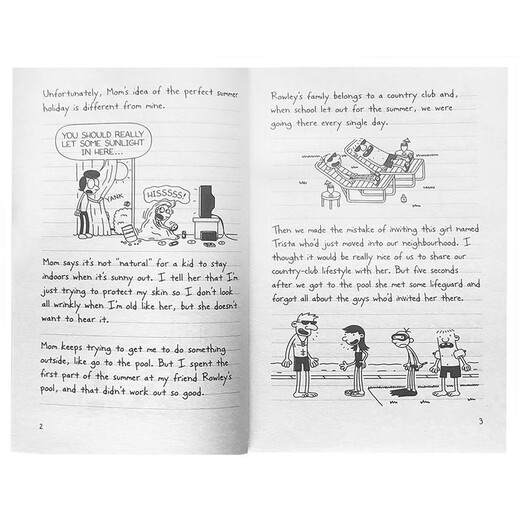 英文原版 小屁孩日记4 Diary of a Wimpy Kid 4: Dog Days 英文分级阅读章节书桥梁书  9-12岁  课外阅读