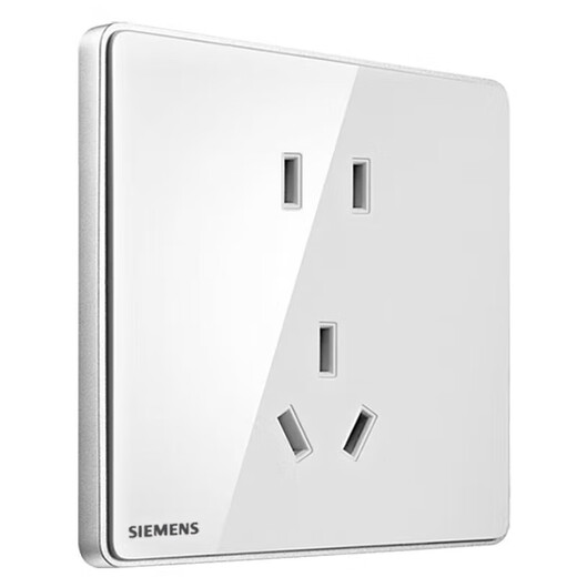 西门子（SIEMENS） 开关插座面板 电源插座睿致系列象牙白钛银睿智插座 10A二三插 五孔 插座