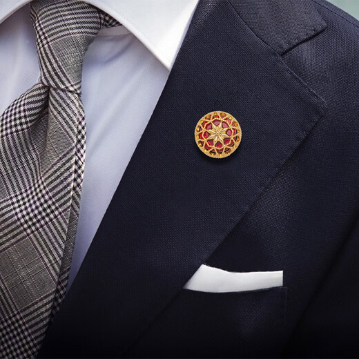 Kaflink hollow luxury metal brooch high-end lapel pin button collar button collar corner button suit clothing accessories men's badge breast button XZ-K066 green 1 piece