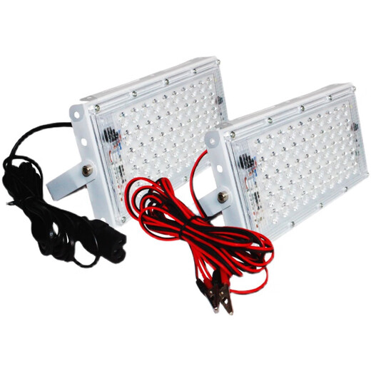 Yilin (yilin) street stall lighting 12v lamp led lamp stall lamp night market lamp tricycle stall special lamp 12 volt battery special line plug upgraded version white light + bold 5 meters