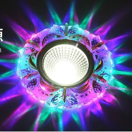 LED-Downlight, Strahler, Lochlicht, eingebettete dreifarbige Decke, ultradünne Deckenleuchte, Öffnung für Wohnzimmer, 6/7/8/9/17 cm, rosa Wassertropfen, einzelnes Licht (warmes Licht)