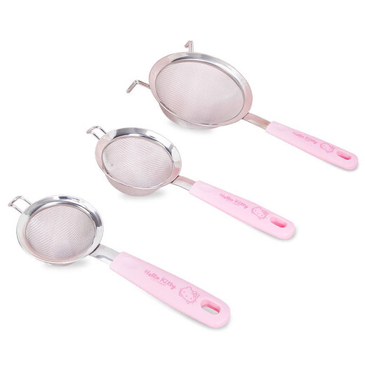 Xuechu flour sieve KT cat stainless steel hand-held flour sieve kitchen tool leakage baking tool hand-held sugar powder sieve KT7009-7cm stainless steel flour sieve