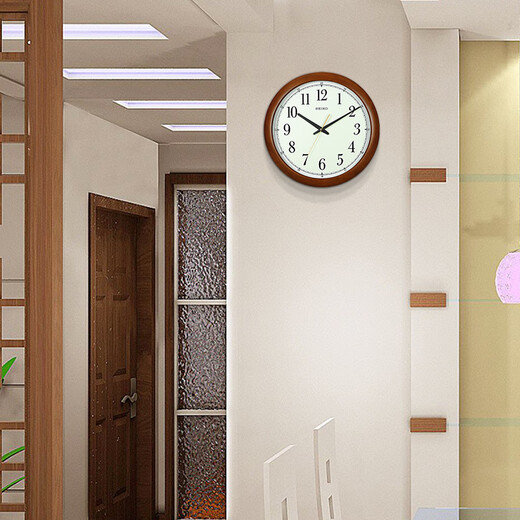 Seiko Seiko Wall Clock Wohnzimmer Tisch Wand Hanging Quarzuhr Home Moderne kreative leuchtende europäische Stil NO POWING 2024 Neues Modell 41 cm Luminöses QXA698B