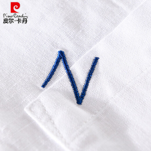 皮尔卡丹（pierre cardin）男士亚麻翻领短袖T恤宽松衬衫领上衣服有带领T棉麻料T恤麻布夏装 yunyi-9711黄色 L
