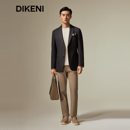 Dikeni [100% en laine] Nouveau automne à la veste d'affaires facile à maintenir de haute qualité pour le charbon de bois profond gris 165 / 88a