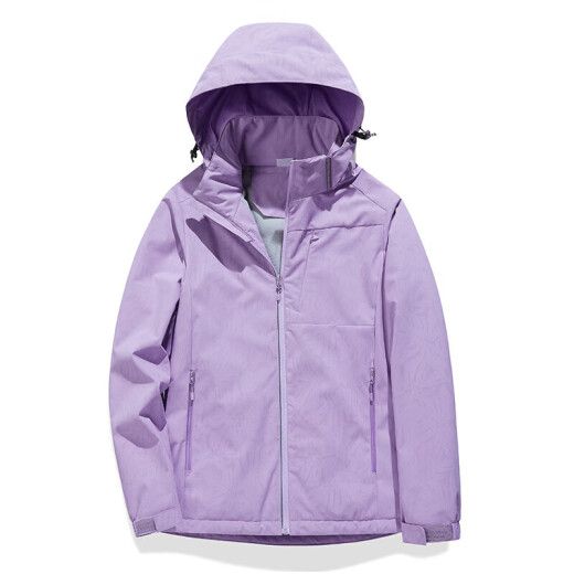 Chaqueta de gabardina de gabardina de vancamel occidental de camello más vellón chaqueta corta espesada a prueba de viento con capucha con capucha de caparilla suave de trabajo de una sola capa 9930S Zi pezón polvo - Mujeres [color sólido] XL XL