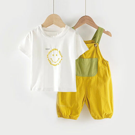 Schwarze Marke Baby Overalls Summer Day Säugling und Kinder Hosen Jungen und Mädchen Kinder gekürzt Hosen Mode neue Stil Kinder grün atmungsaktiv 80 cm