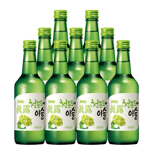 真露（JINRO）烧酒 360ml*9瓶 13度 葡萄味 韩国进口 洋酒 调酒基酒