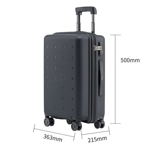 Xiaomi (MI) Suitcase Youth Edition 20-inch Men's and Women's Suitcase Universal Wheel Boarding Case Password Box Lightweight and Portable Business Travel Trolley Case Bag 20-inch Black