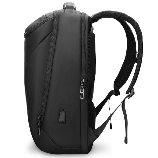 Marco Leden Backpack Men's 17.3-inch Laptop Bag Business Backpack School Bag MR9031 Elite Black Upgraded Model