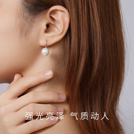 Queen of Pearls 10-11mm freshwater pearl earrings simple and versatile pearl earrings birthday gift for women