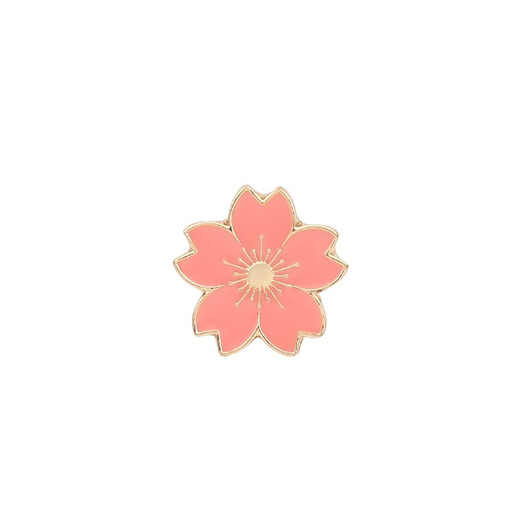 EKUSTYEE romantic cherry blossom brooch cute Japanese badge collar anti-exposure buckle ins trendy personalized decorative pin buckle 1 white cherry blossom brooch