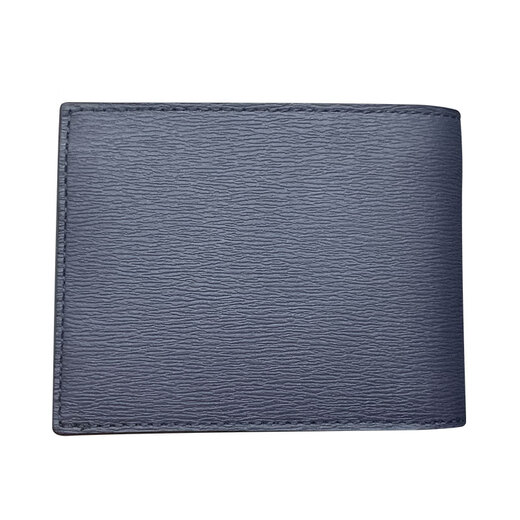 
BALLY men's wallet new cowhide bifold short wallet photo clip card wallet wallet for boyfriend 6305290 dark blue + palladium