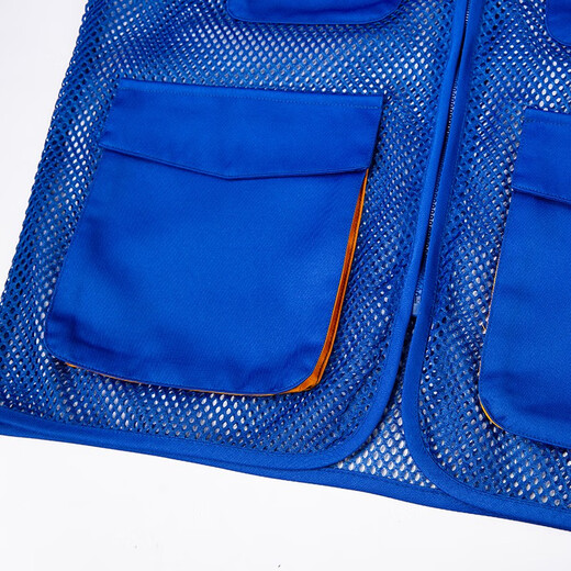 Qinqinjia summer vest work clothes multi-pocket breathable zipper labor protection vest outdoor reporter photography fishing vest men gray XL