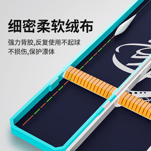 Xiaofengxian multifunctional float box ABS double-layer lengthened and widened large-capacity float line box anti-fall and pressure-resistant fish float storage box Blue and white ABS float box 55CM large-capacity ABS anti-fall box