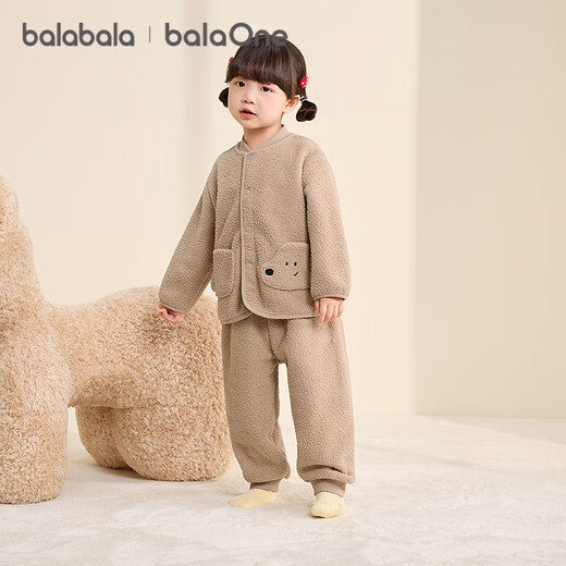 Bala Bala One Children's Home Clothing Set Boys and Girls 2025 Winter Half Velvet Warm 209425171206