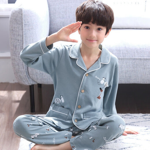 Jianfang Fat Boy Pyjamas Medium Large Children 12-15 Jahre alte lange Hosen Herbst und Winter Baumwolle Langarm Cartoon Boy Set 11165# gelber Hund XL Medium Kinder Version 170/120Jin [Jin gleich 0,5 kg]