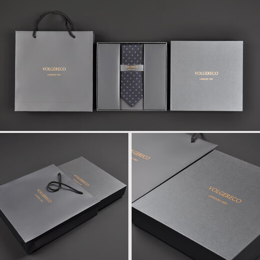 Volgereco [Reino Unido VG] Caja de regalo de corbata de negocios para hombres Desgaste formal de alta gama sin golpes a mano sin nudarse 7 cm Matrimonio VG07 Estilo clásico de manejo de mano