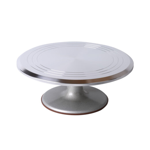 UOSO decorating table aluminum alloy turntable turntable with anti-slip ring baking decorating tool rotating plate decorating table 9-inch aluminum alloy turntable single