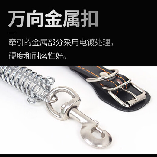 Mastiff Shaobao dog leash, traction rope, dog leash, large and medium-sized dog walking leash, golden retriever collar, pet dog outing supplies, black M size, recommended 30-50 Jin Jin is equal to 0.5 kg