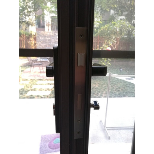 Puli Pula Plastic Steel 9225 Old-style lock body hand lock 8535 double-open door 8530 swing door balcony door lock core broken No. 8 9235 lock body 35-45MM universal type without key