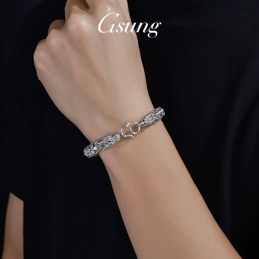 GsunG platinum men's bracelet PT950 faucet bracelet platinum men's bracelet Thai chain is shiny and needs to be customized. Customization of about 80 grams is priced by the gram.