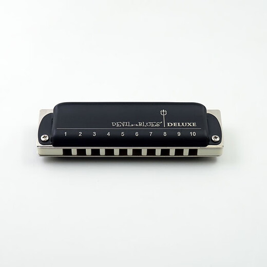 Boogieman Blues Deluxe zehn Löcher Blues 10 Löcher Anfänger Harmonica C -Melodie [Black Metal Grid]