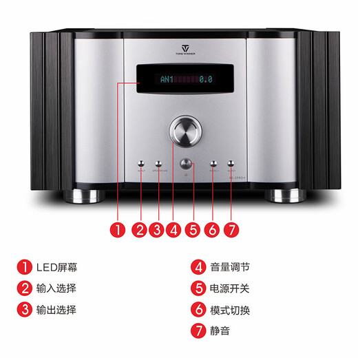 天逸（Winner）AD-2PRO+高保真发烧HIFI 2.0声道大功率音乐立体声甲类合并式功放机音响功放机 AD-2PRO+