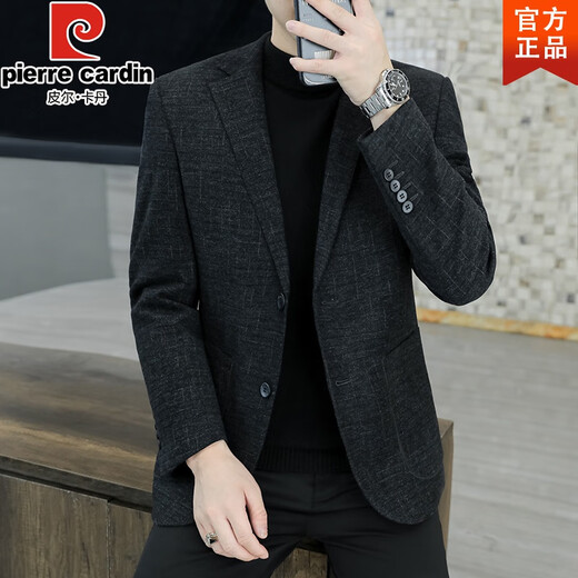 Pier Cardin brand men's clothing spring and autumn new woolen suit men's business casual single jacket jacket men's small suit top trend No. 1 color XL