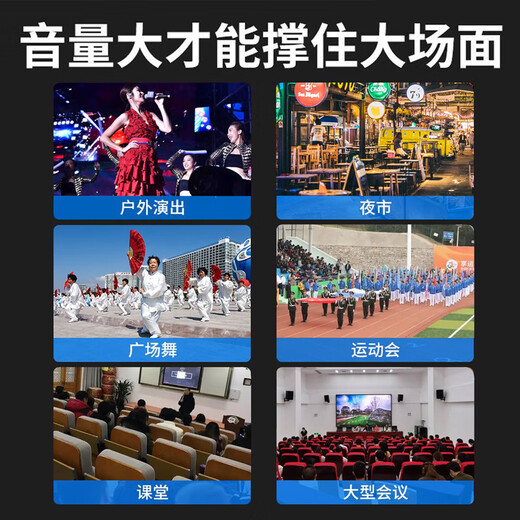 CHIGO square dance Bluetooth speaker subwoofer outdoor large volume outdoor karaoke sound card audio playing and singing 15-inch flagship version + wireless microphone X2