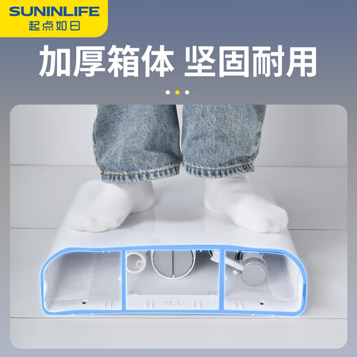 Shantou Lincun water tank toilet flush tank toilet squat toilet water tank bathroom large capacity toilet water tank set Zhenxiang high water distribution parts + reinforced main body