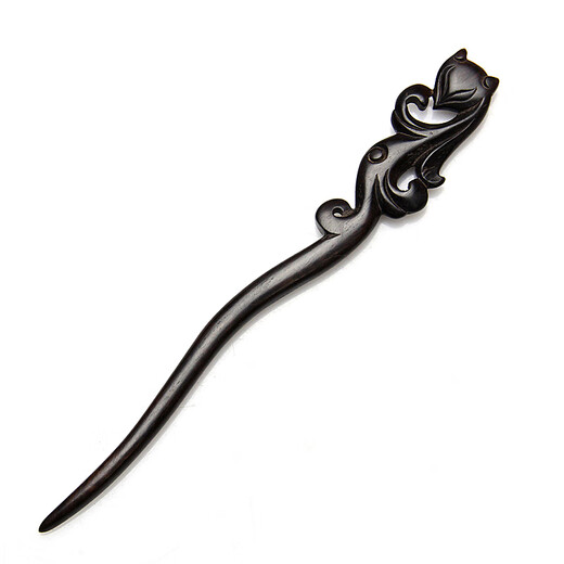 Handmade ebony hairpin, sandalwood hairpin, ebony classical Hanfu hairpin, little fox