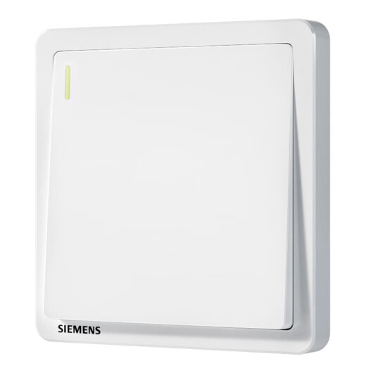 SIEMENS switch panel, single control with fluorescent panel, type 86 concealed wall panel, elegant white